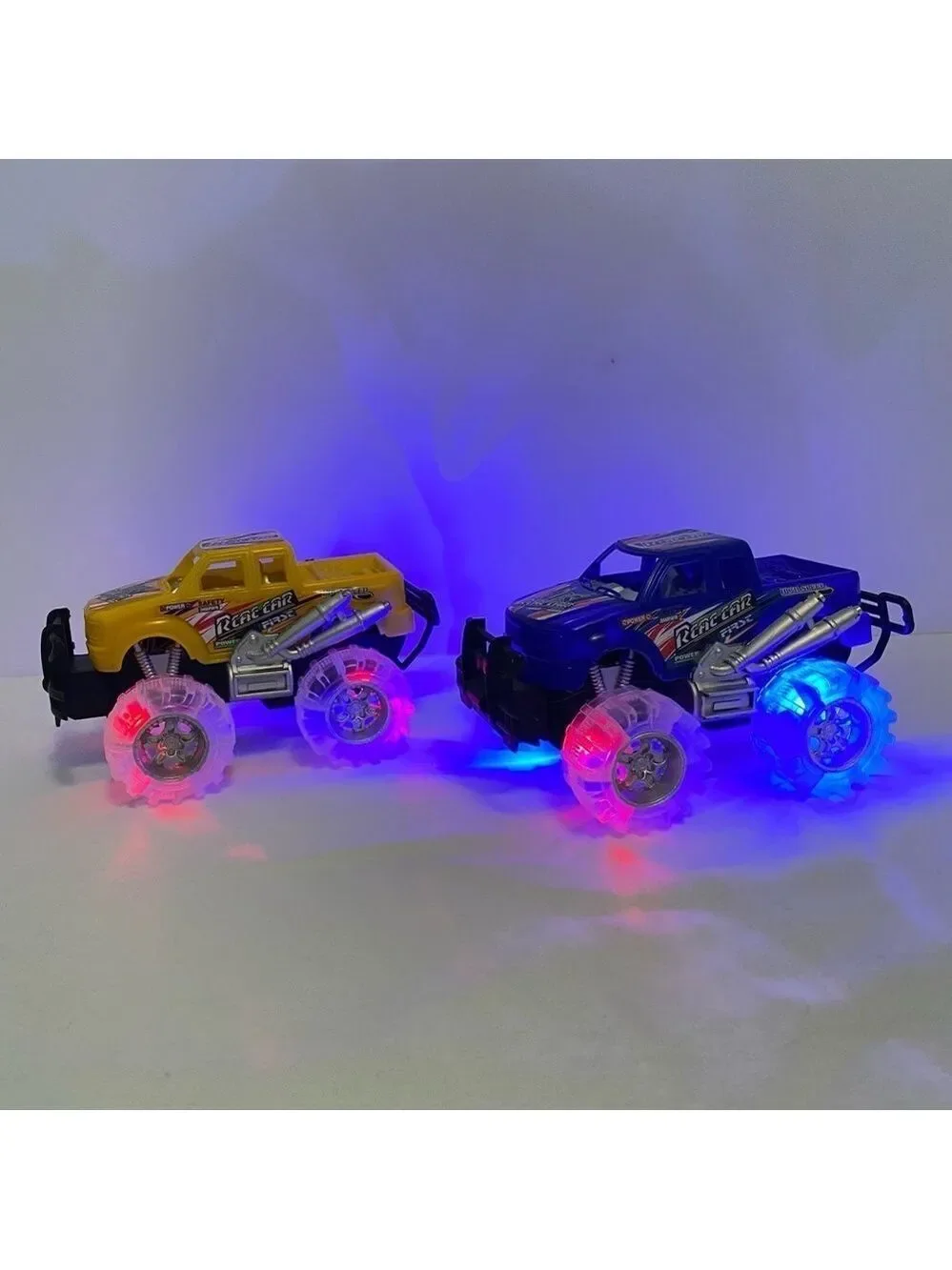 Monster Trucks With Light-Up Flashing LED Wheels Toy